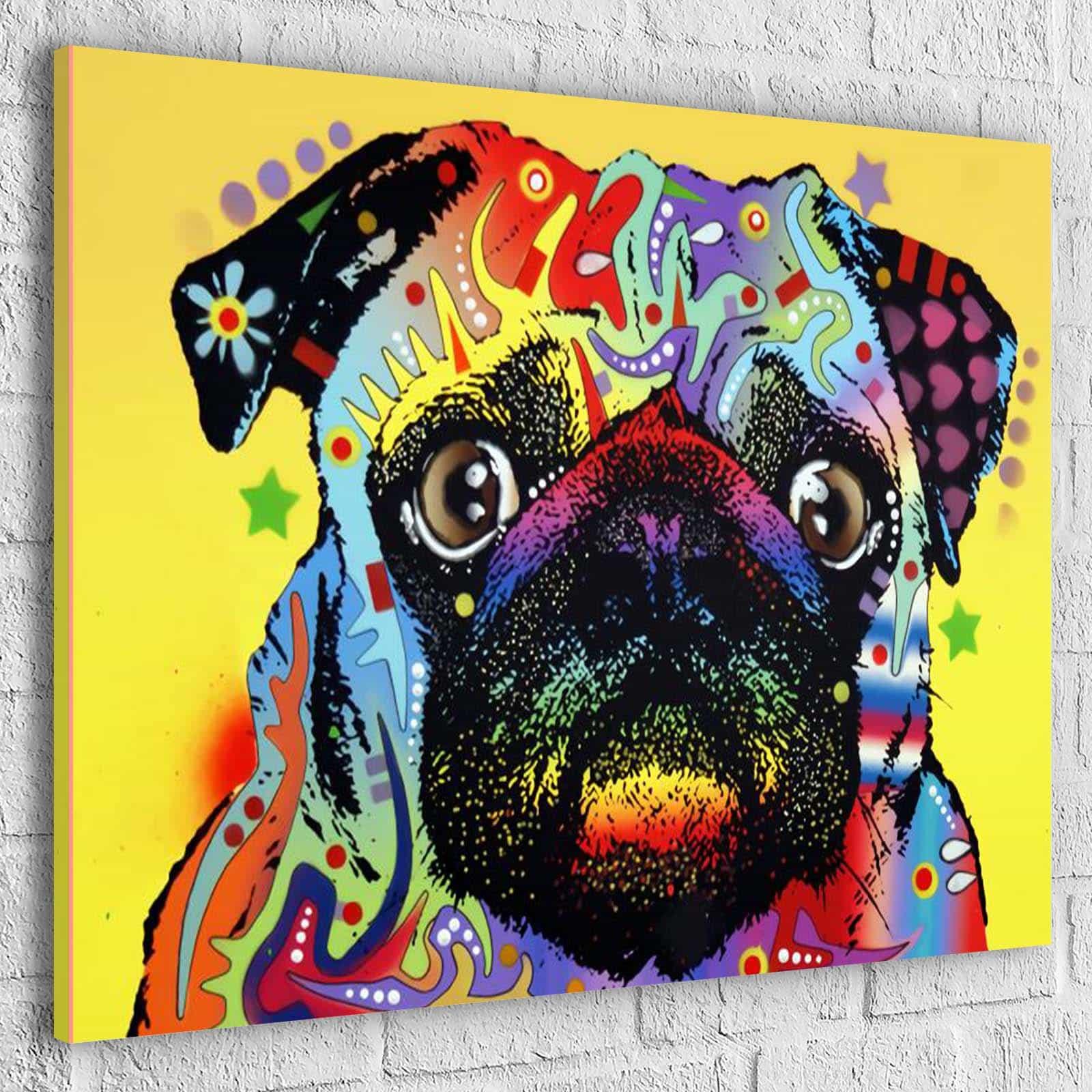 Tableau Chien Carlin Moderne - Montableaudeco