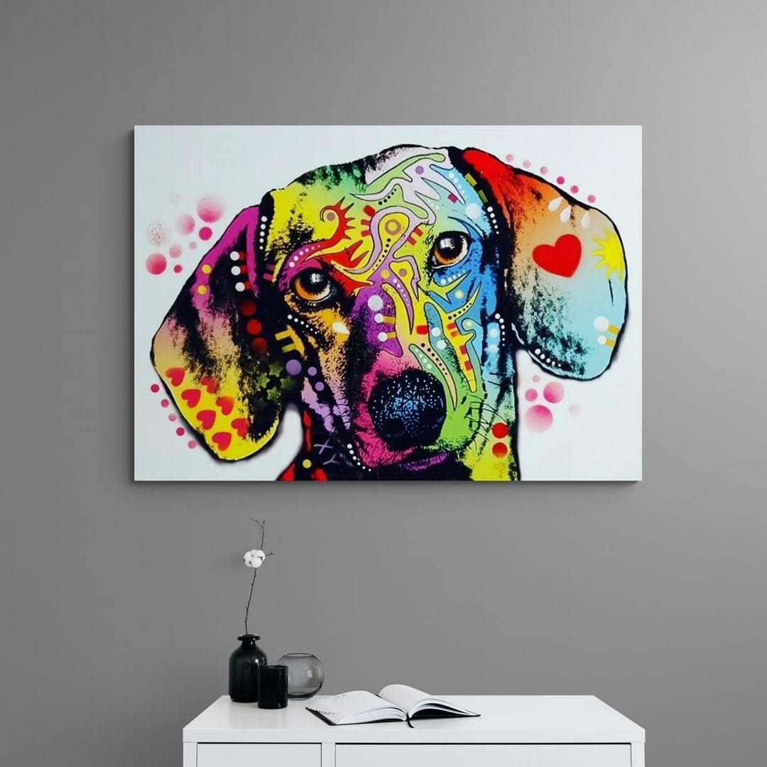 Tableau Chien Mon Jolie Teckel - Montableaudeco