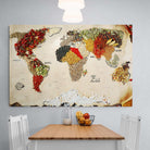 Tableau Cuisine Carte du Monde Épicée - Montableaudeco