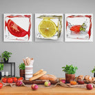 Tableau Cuisine Glaçons et Fruits - Montableaudeco