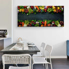 Tableau Cuisine Panoramique Épices et Légumes - Montableaudeco