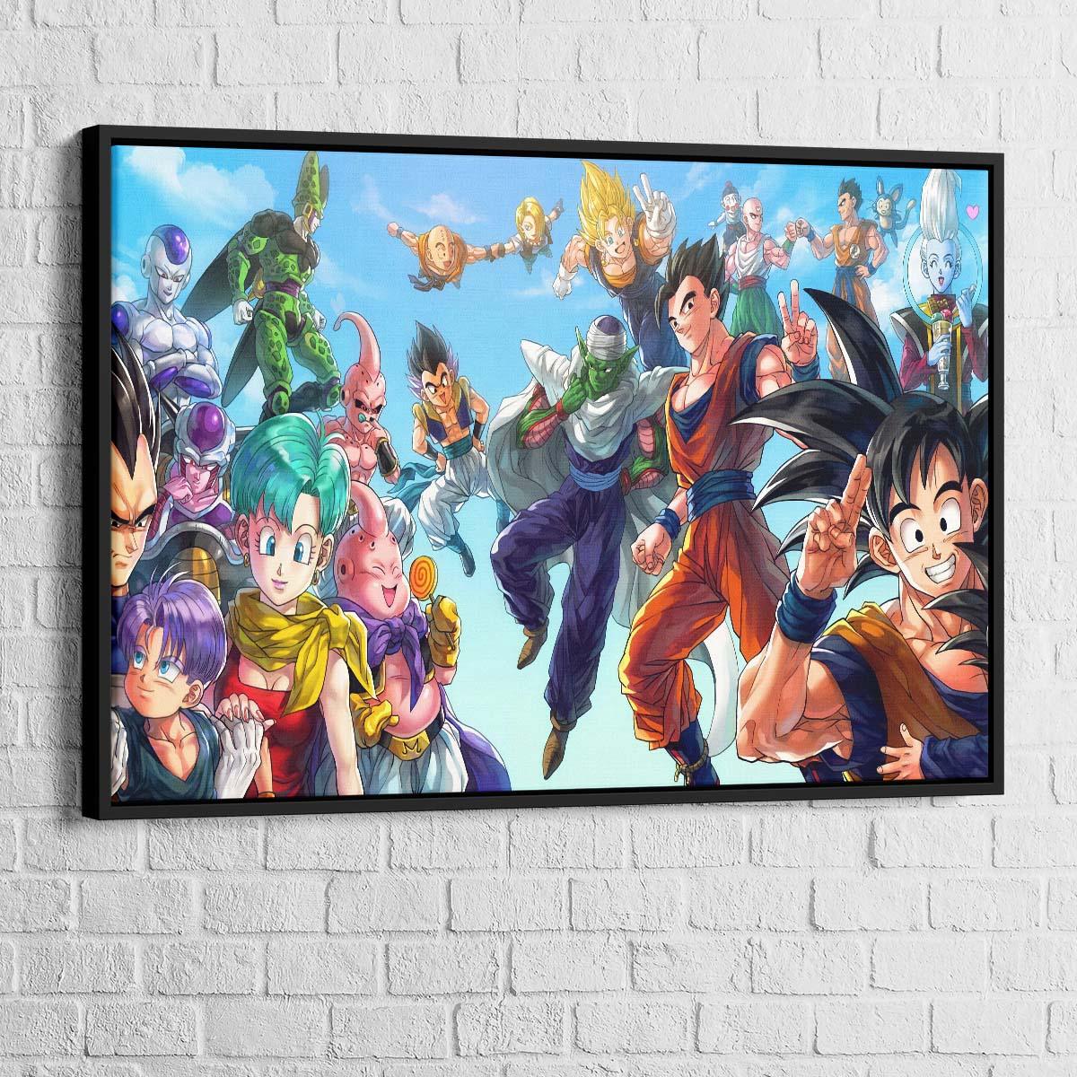 Tableau Dragon Ball En Famille - Montableaudeco