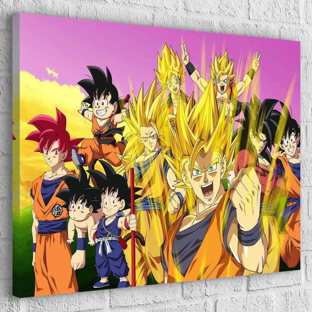 Tableau Dragon Ball Goku La Famille - Montableaudeco
