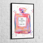 Tableau Fashion Coco Chanel N°5 Aquarelle - Montableaudeco