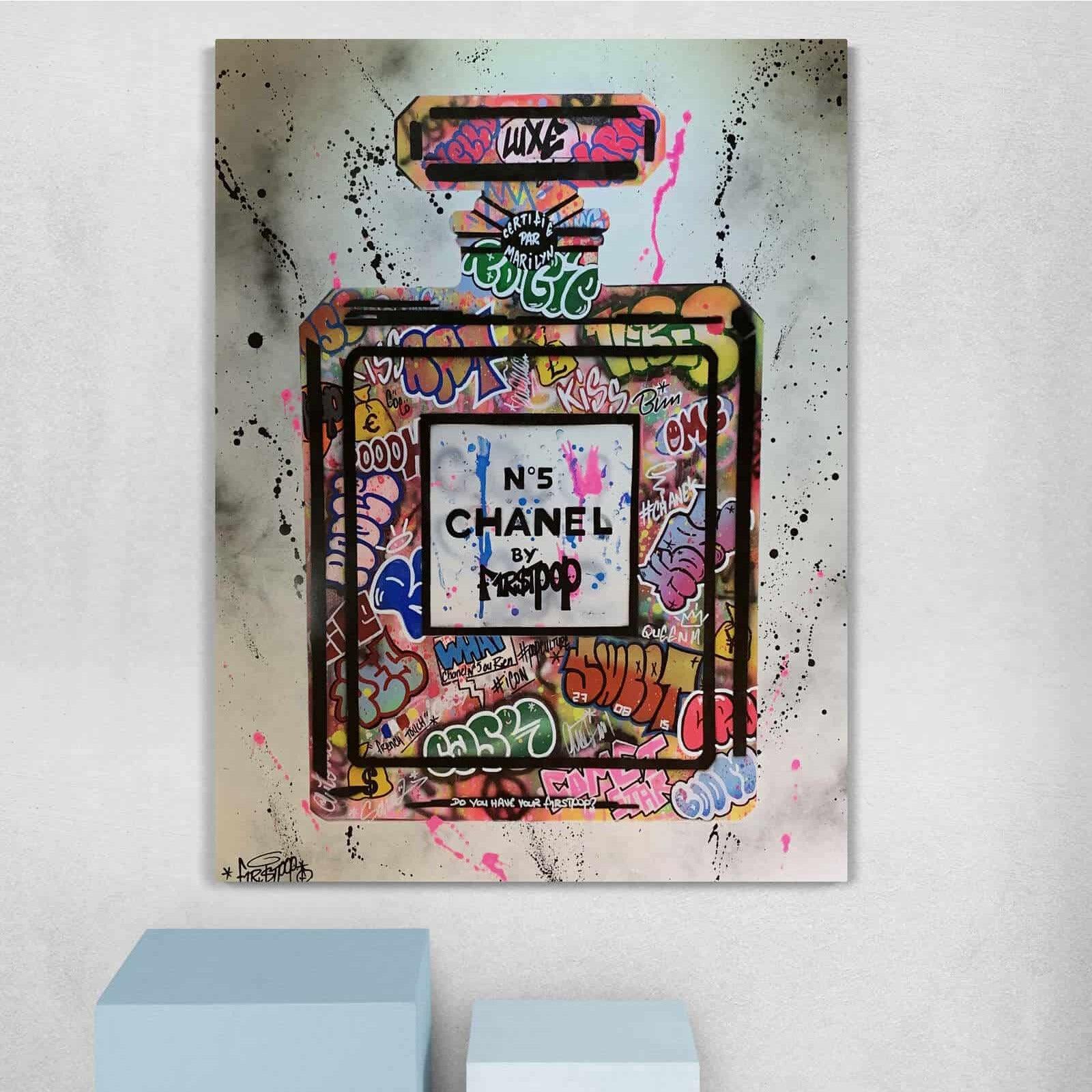 Tableau Fashion N°5 Chanel Graffiti