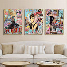 Tableau Fashion Vogue Rétro 3 Pièces - Montableaudeco