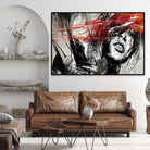 Tableau Femme Le Rouge sur le Noir - Montableaudeco