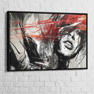 Tableau Femme Le Rouge sur le Noir - Montableaudeco