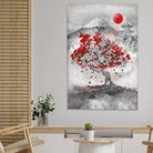 Tableau Japonais Cerisier et Mont Fuji - Montableaudeco