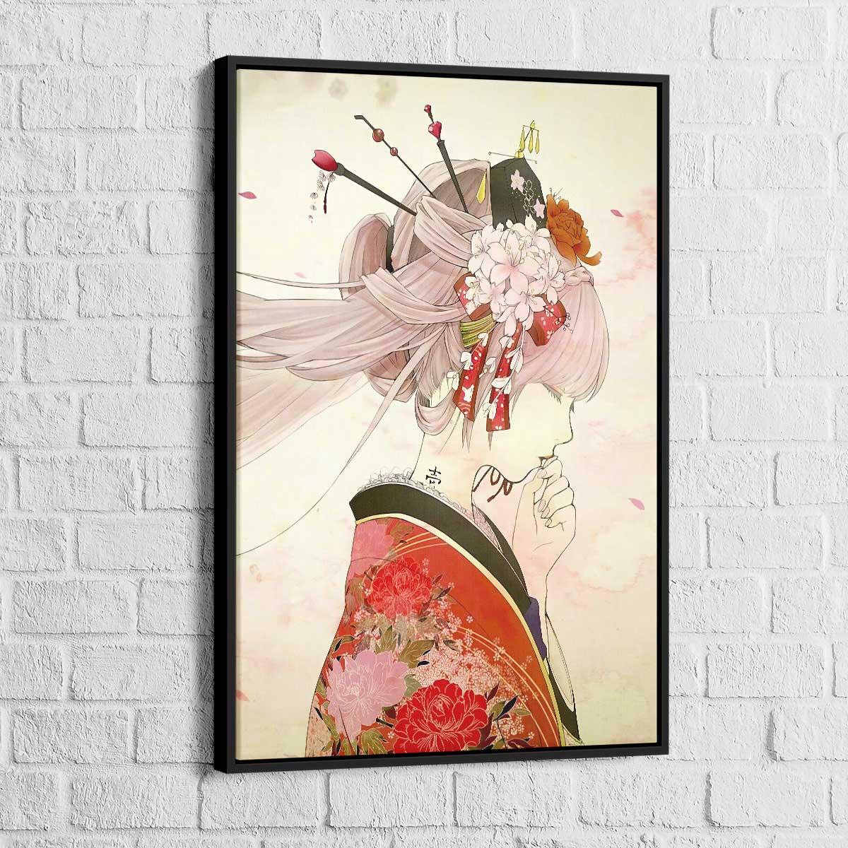 Tableau Japonais Jeune Geisha - Montableaudeco