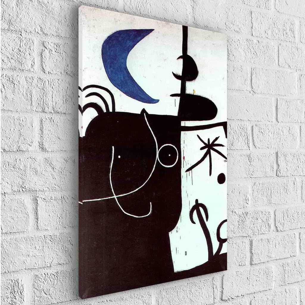 Tableau Joan Miro Femme devant la lune - Montableaudeco