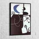 Tableau Joan Miro Femme devant la lune - Montableaudeco