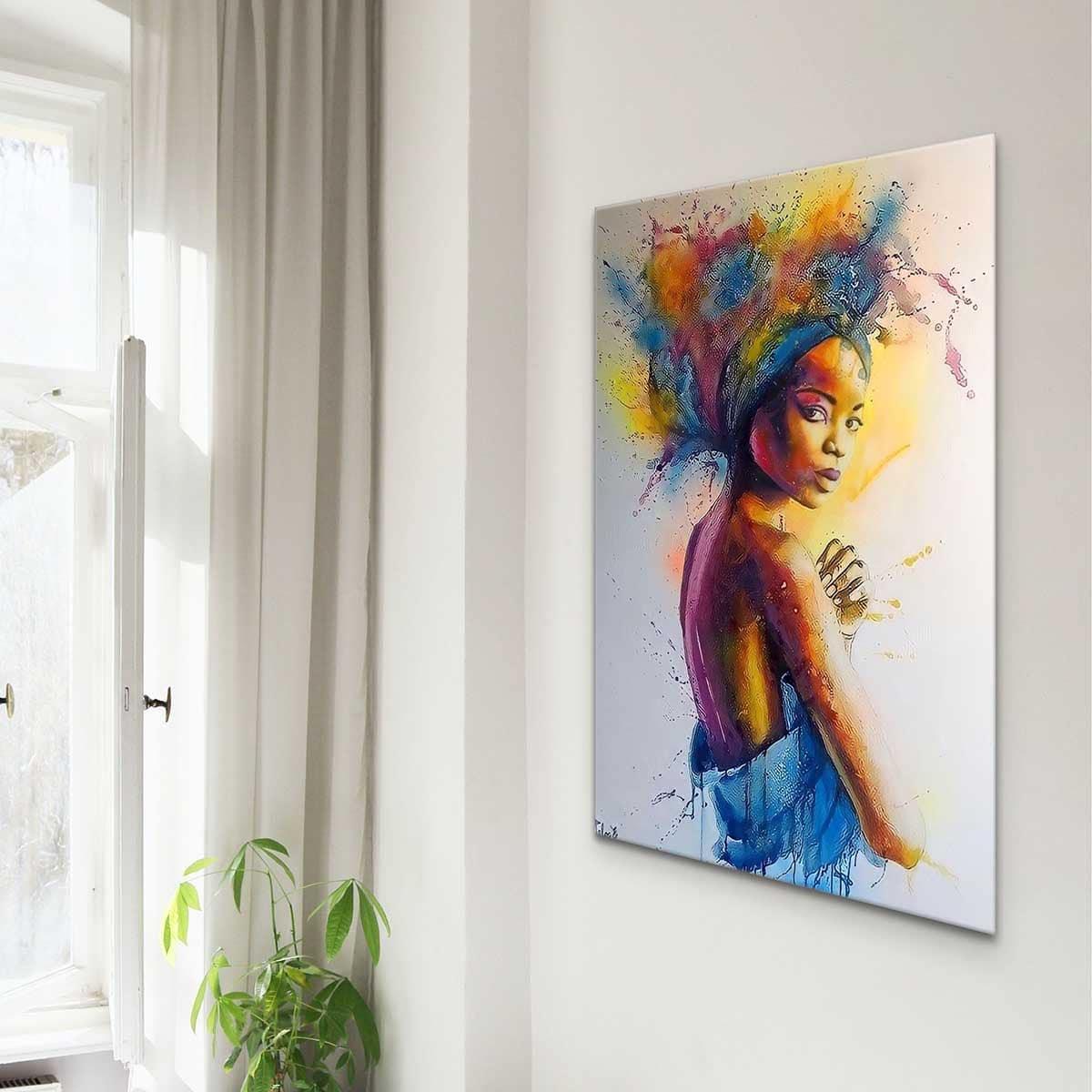 Tableau Jolie Femme Africaine - Montableaudeco