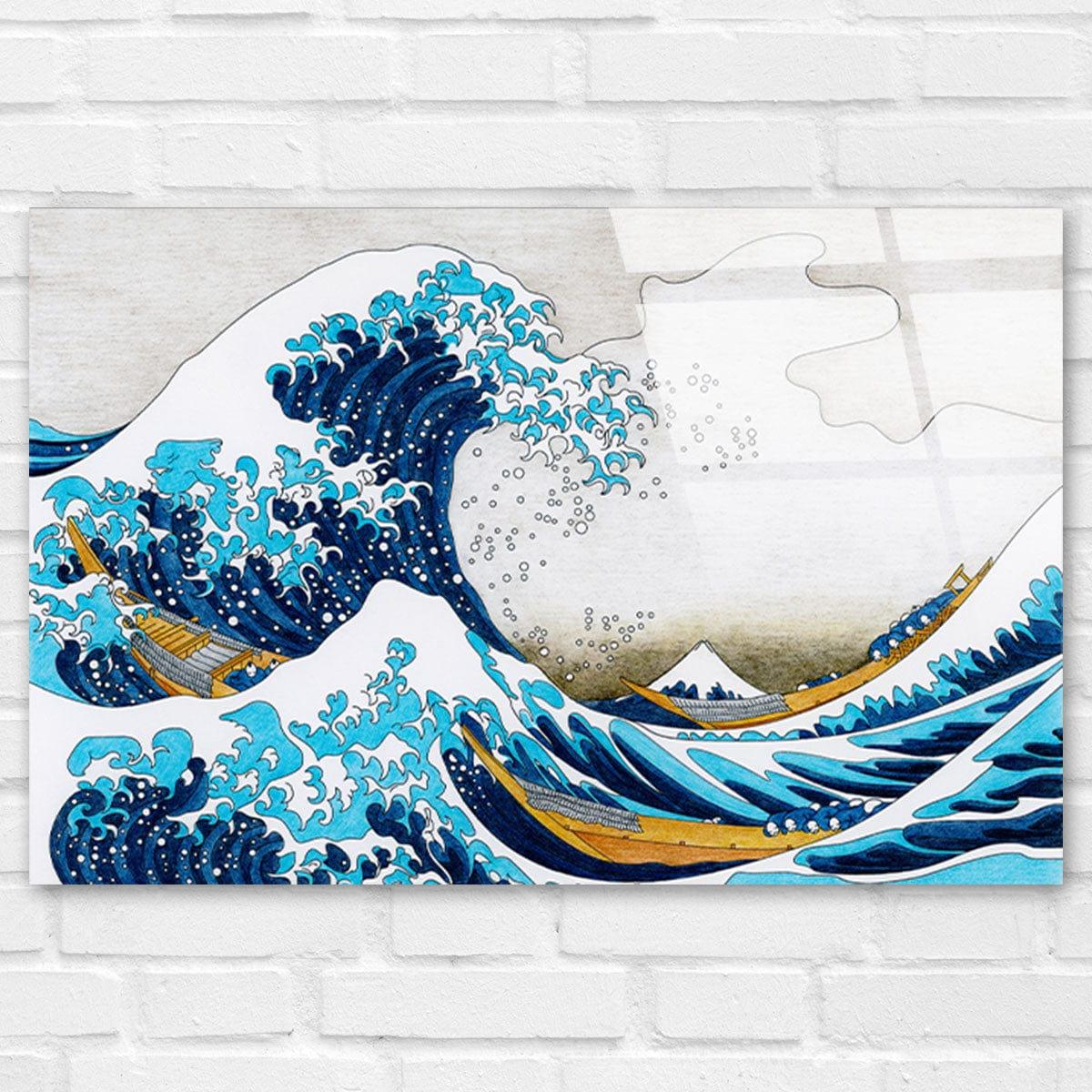 Paravent La Grande Vague de Kanagawa - K. Hokusai cm 180x170 (5x