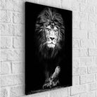 Tableau Lion Noir et Blanc La Force - Montableaudeco