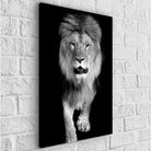 Tableau Lion Noir et Blanc La Marche - Montableaudeco