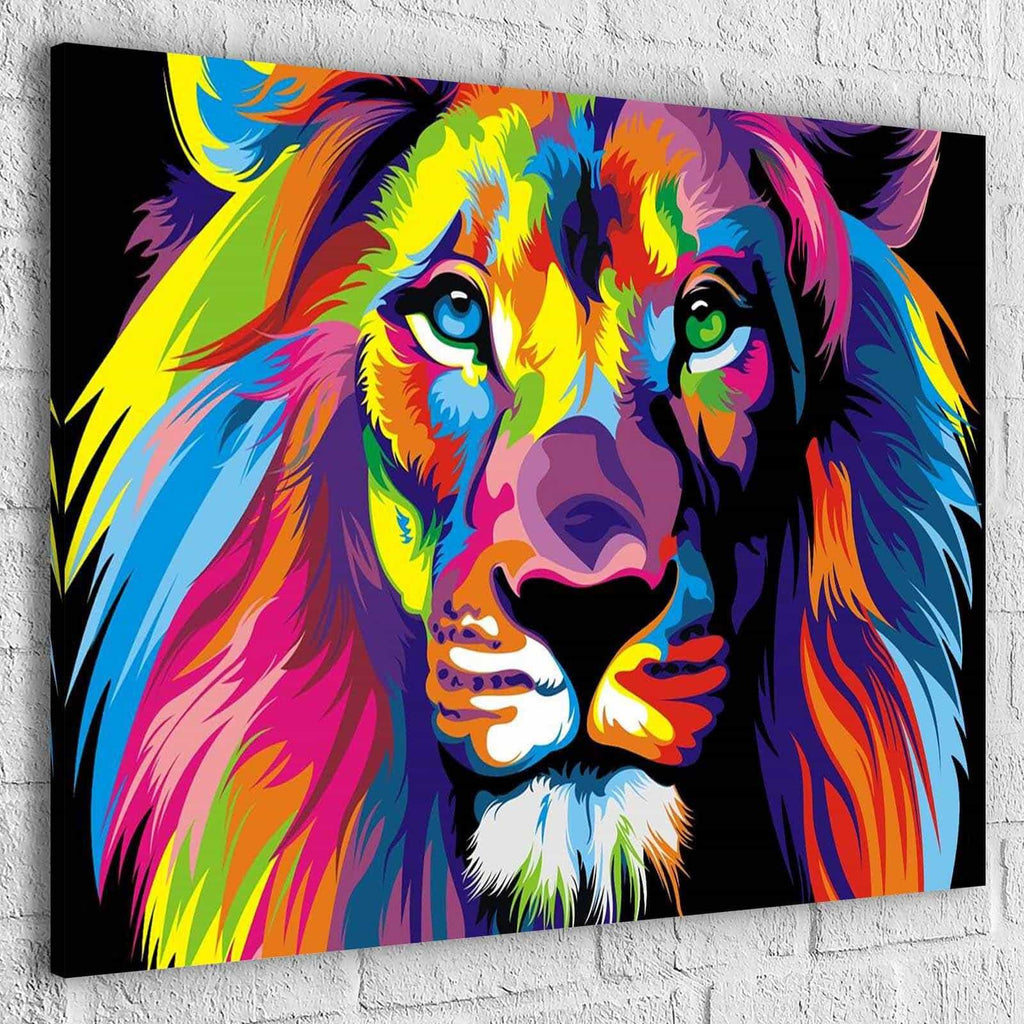 Tableau Lion Pop art - Montableaudeco