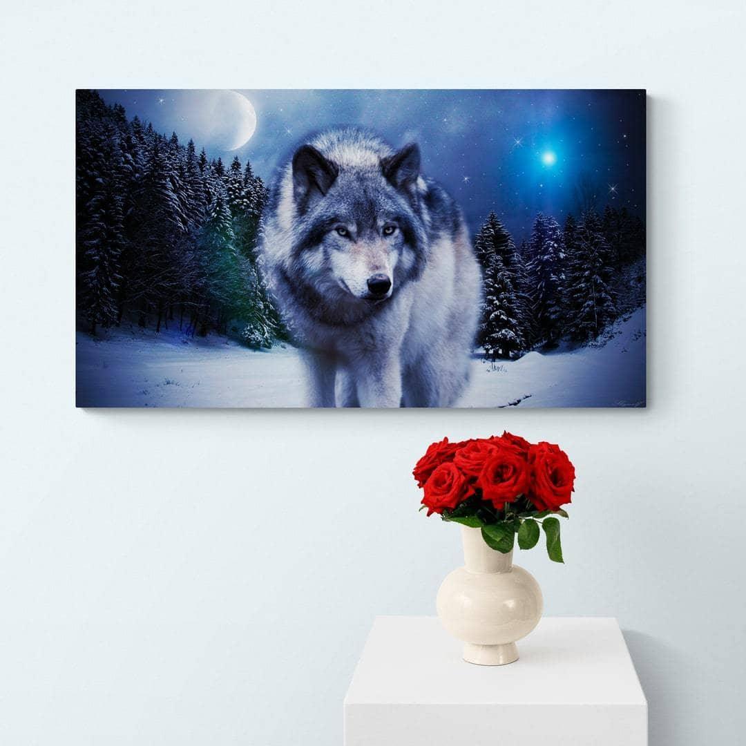 Tableau Loup des Neiges - Montableaudeco