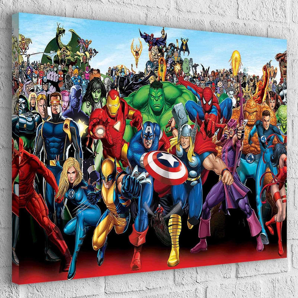 Tableau Marvel Dc Comics Les Super Héros - Montableaudeco