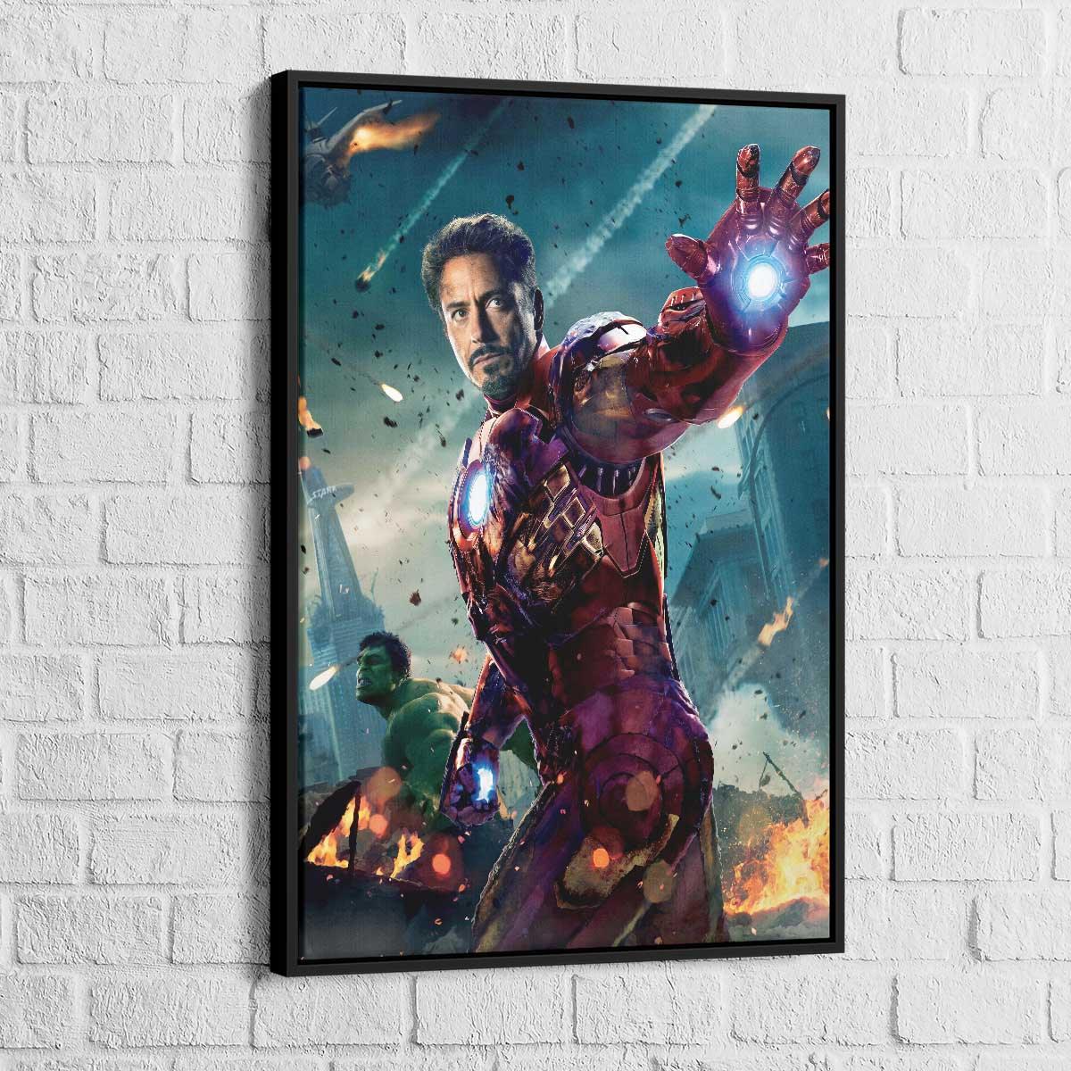 Tableau déco Iron Man Marvel peinture huile pop art