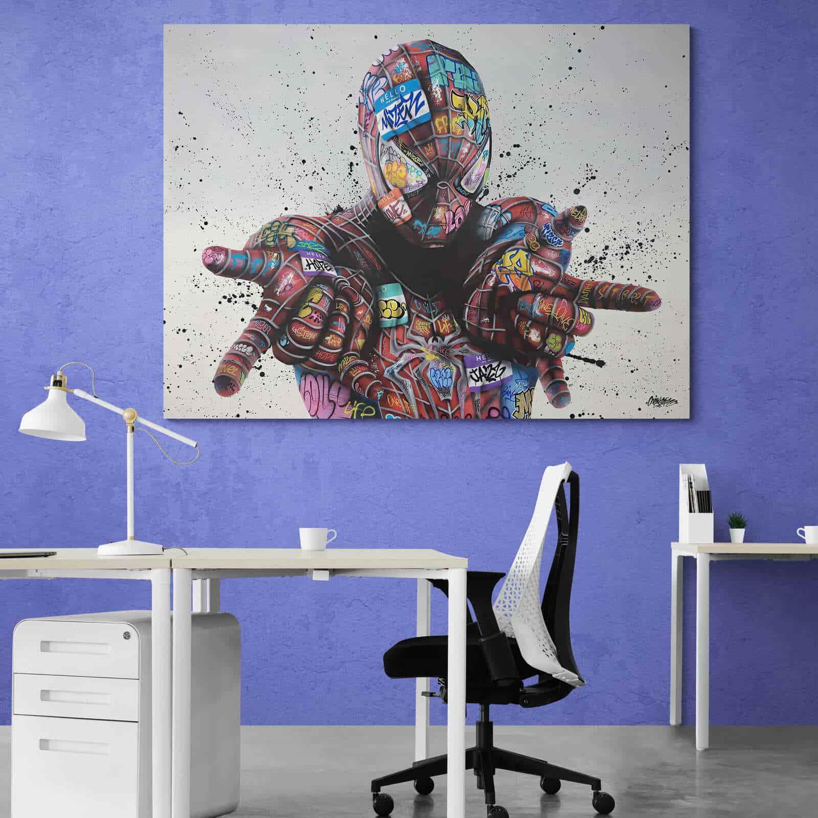 Tableau Marvel Spiderman Graffiti - Montableaudeco