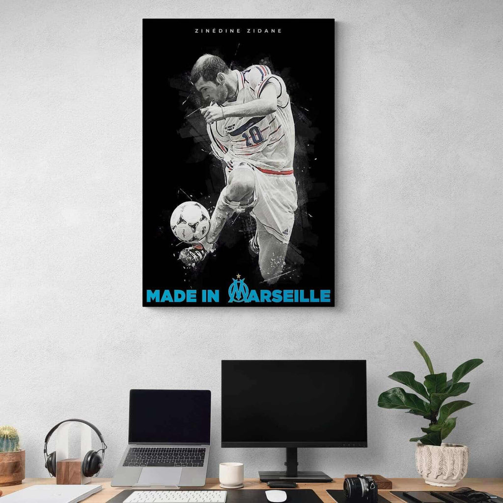 Tableau Olympique de Marseille Zidane - Montableaudeco