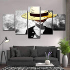 Tableau One Piece LUFFY 5 Panneaux - Montableaudeco