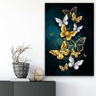 Tableau Papillon et Fleur 3 Pièces - Montableaudeco