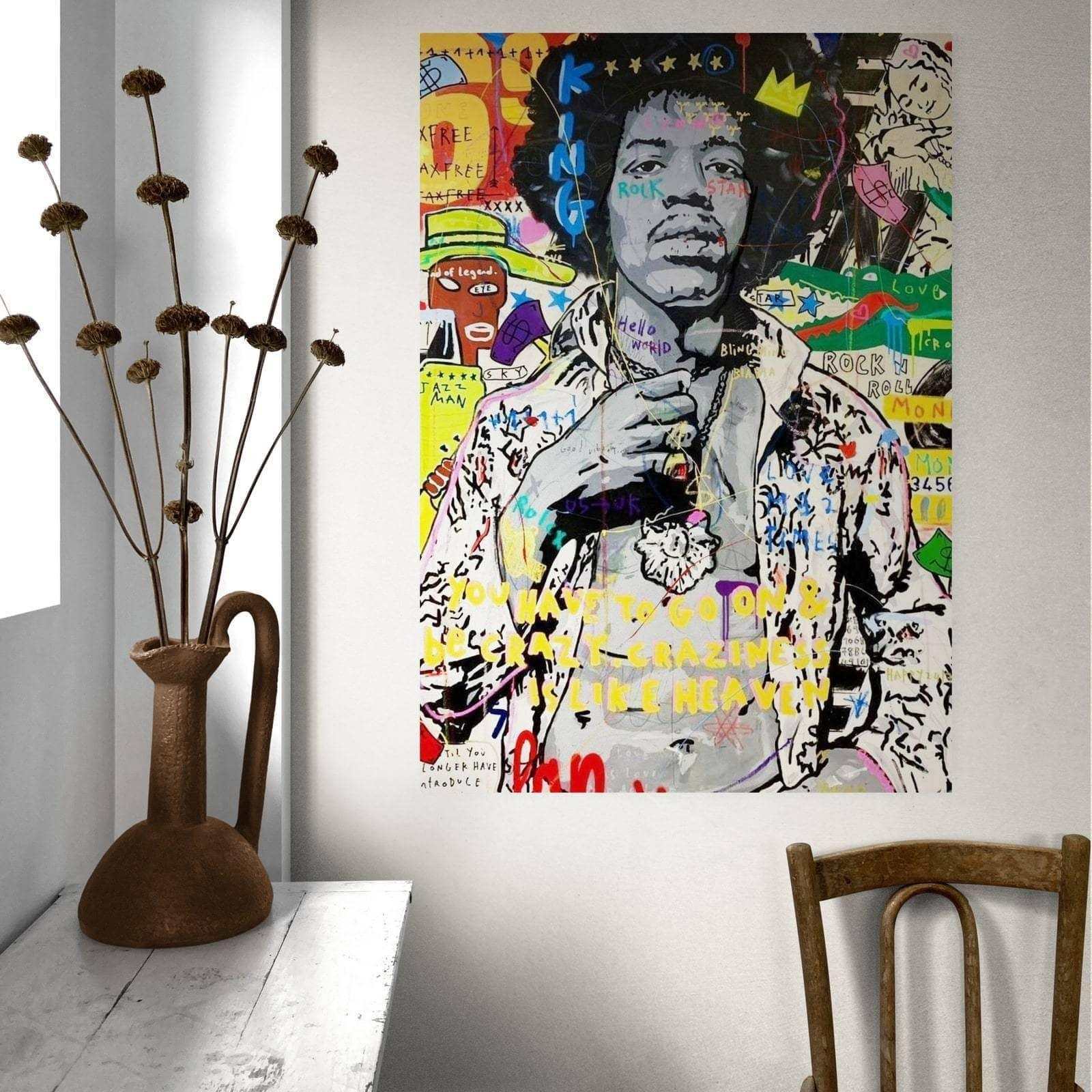 Tableau Jimi Hendrix Graffiti - Montableaudeco