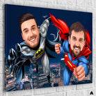 Tableau Personnalisable Super Héros Marvel 2 Personnages - Montableaudeco