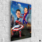 Tableau Personnalisable Super Héros Marvel 2 Personnages - Montableaudeco