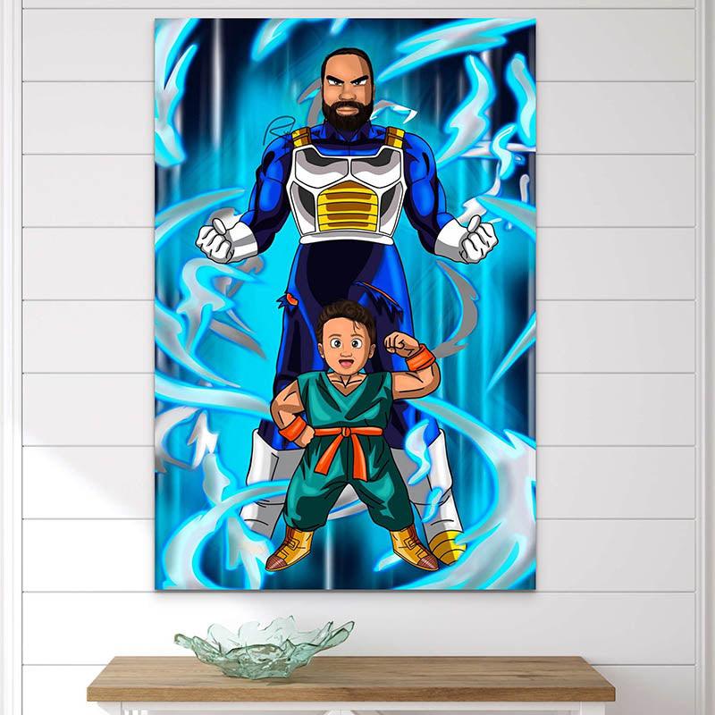 Tableau Personnalisé Dragon Ball 2 Personnages A - Montableaudeco