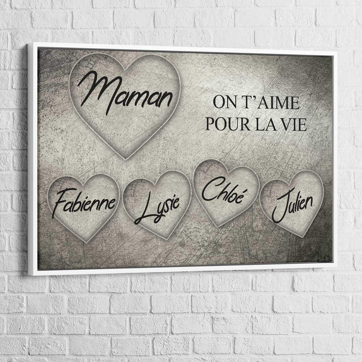 Tableau Personnalisé Famille Maman - Montableaudeco