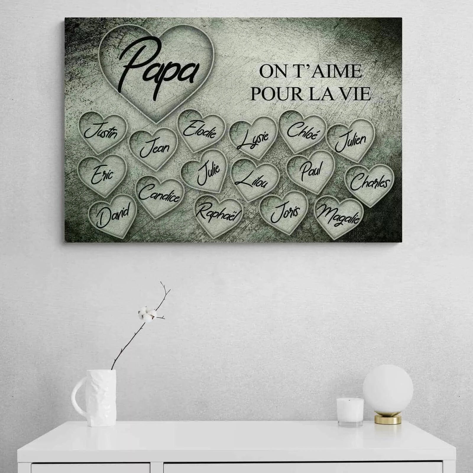 Tableau Personnalisé Famille Papa - Montableaudeco