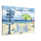 Tableau Personnalisé Prénoms Famille Plage - Montableaudeco