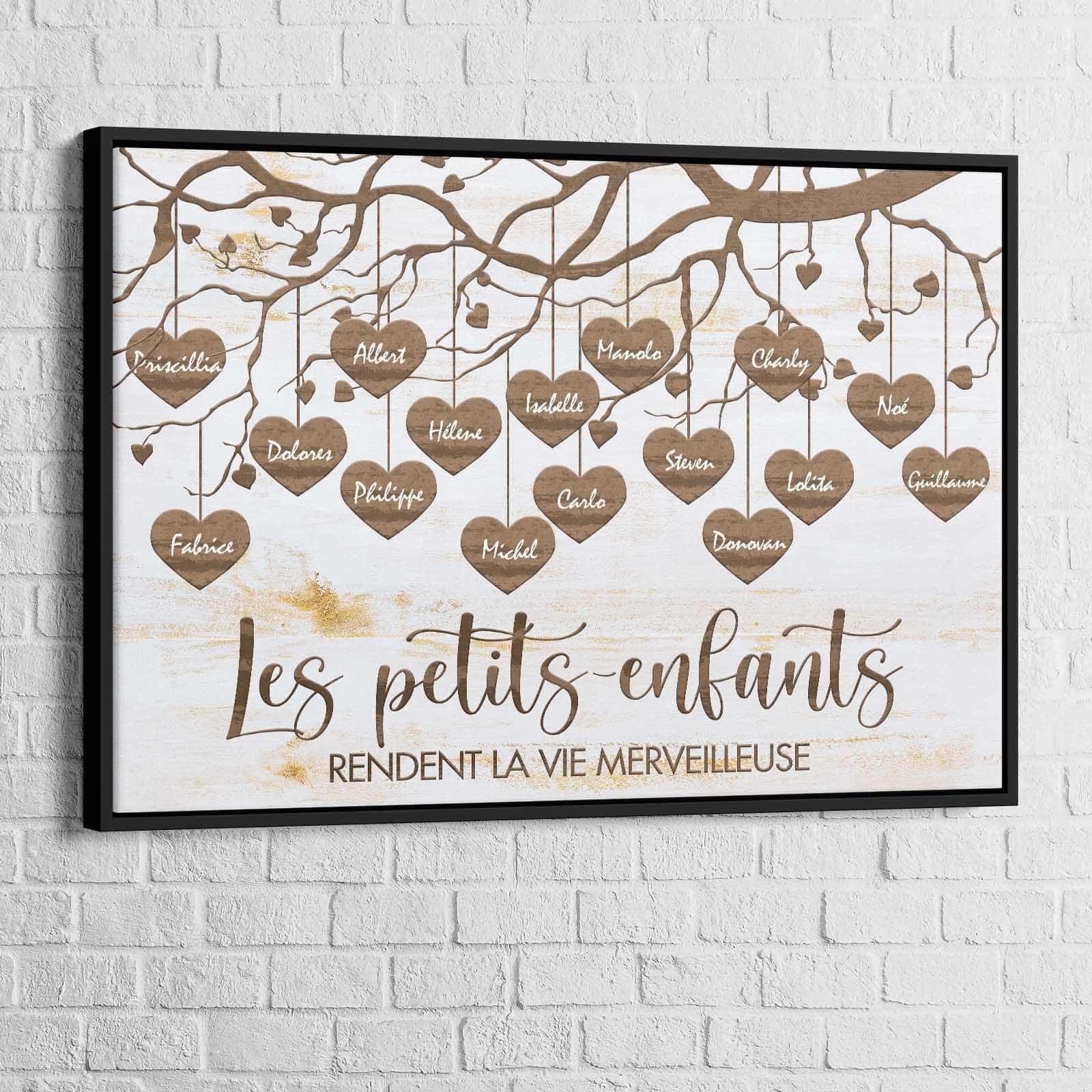 Tableau Personnalisé Prénoms Petits Enfants - Montableaudeco