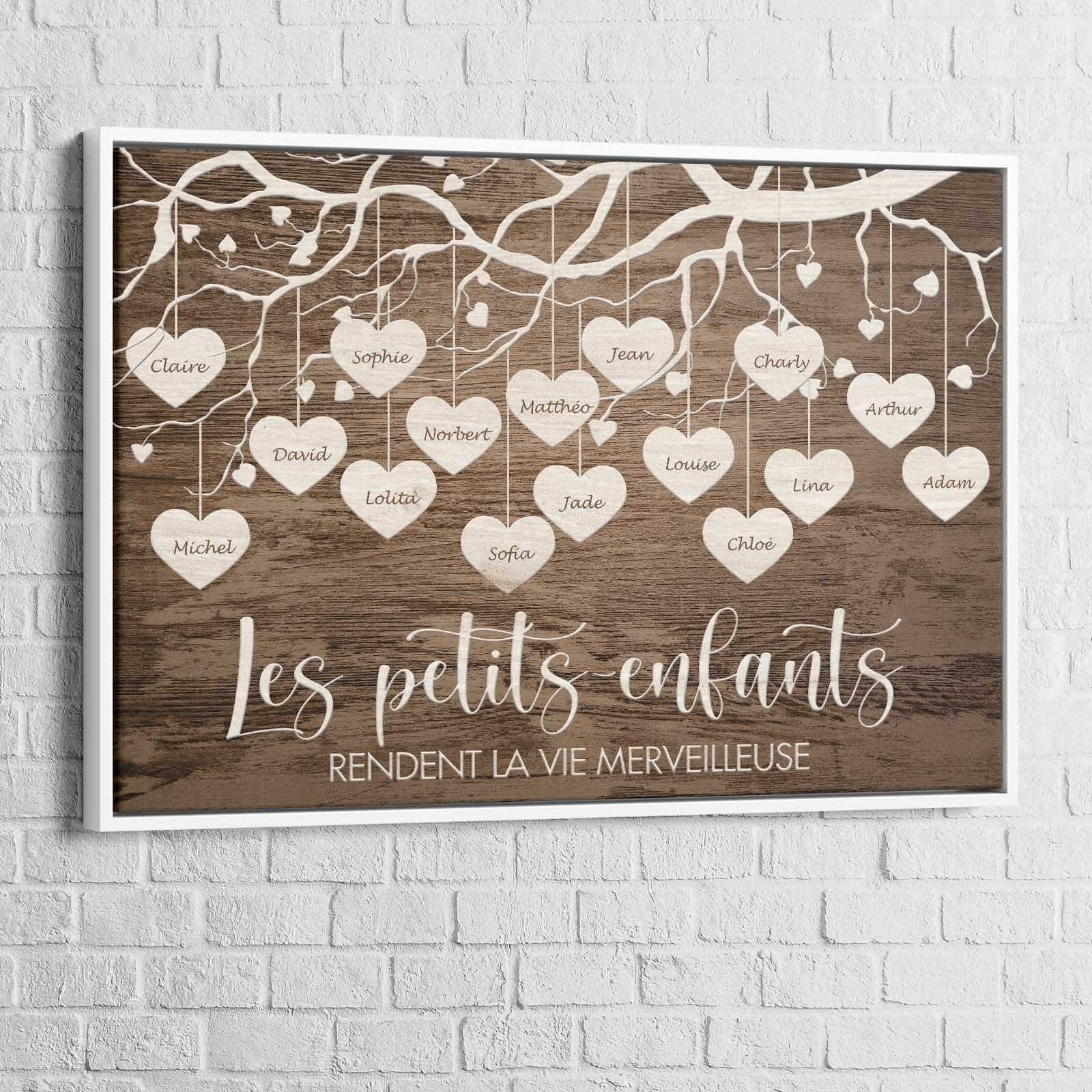 Tableau Personnalisé Prénoms Petits Enfants - Montableaudeco