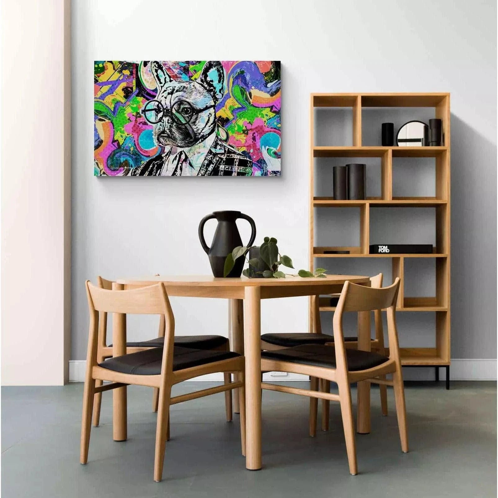 Tableau Pop Art Bulldog Français - Montableaudeco