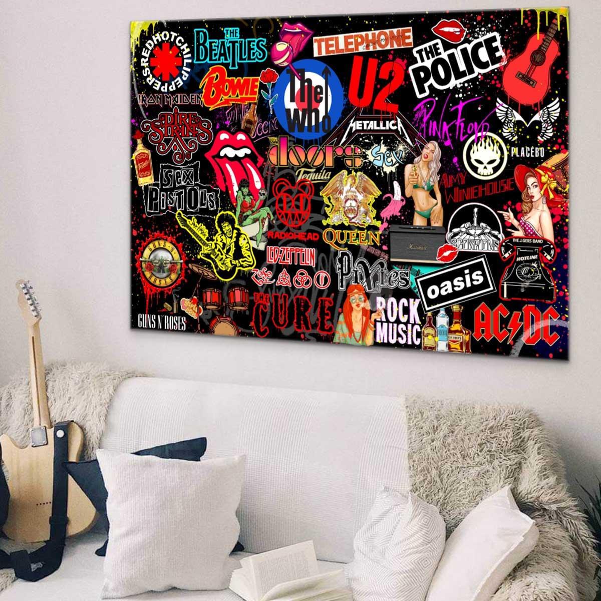 Tableau Rock Bands - Montableaudeco