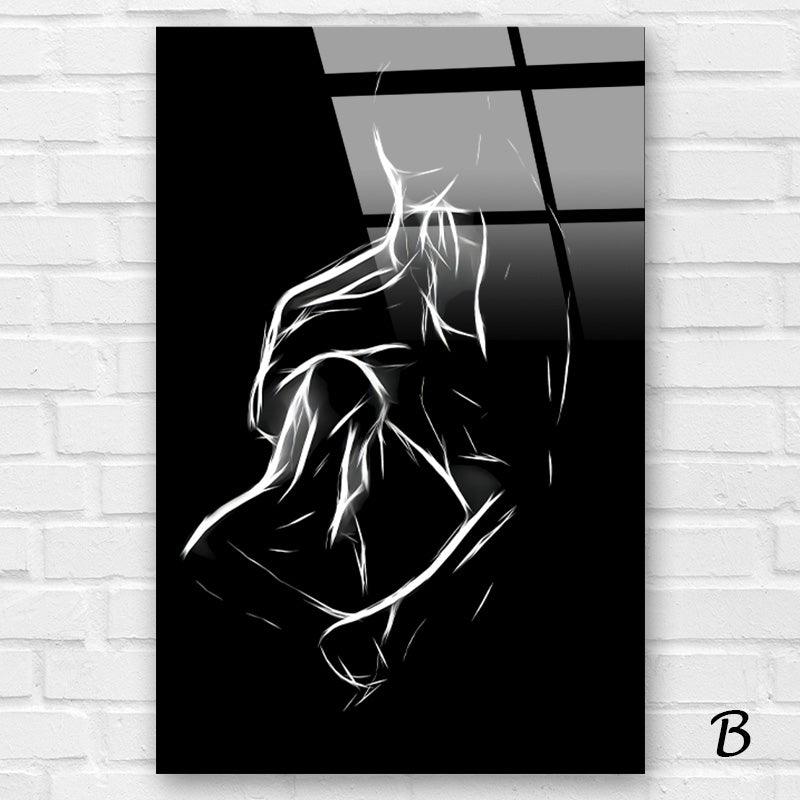 Tableau Sexy Le Noir et Blanc 2 Pièces - Montableaudeco