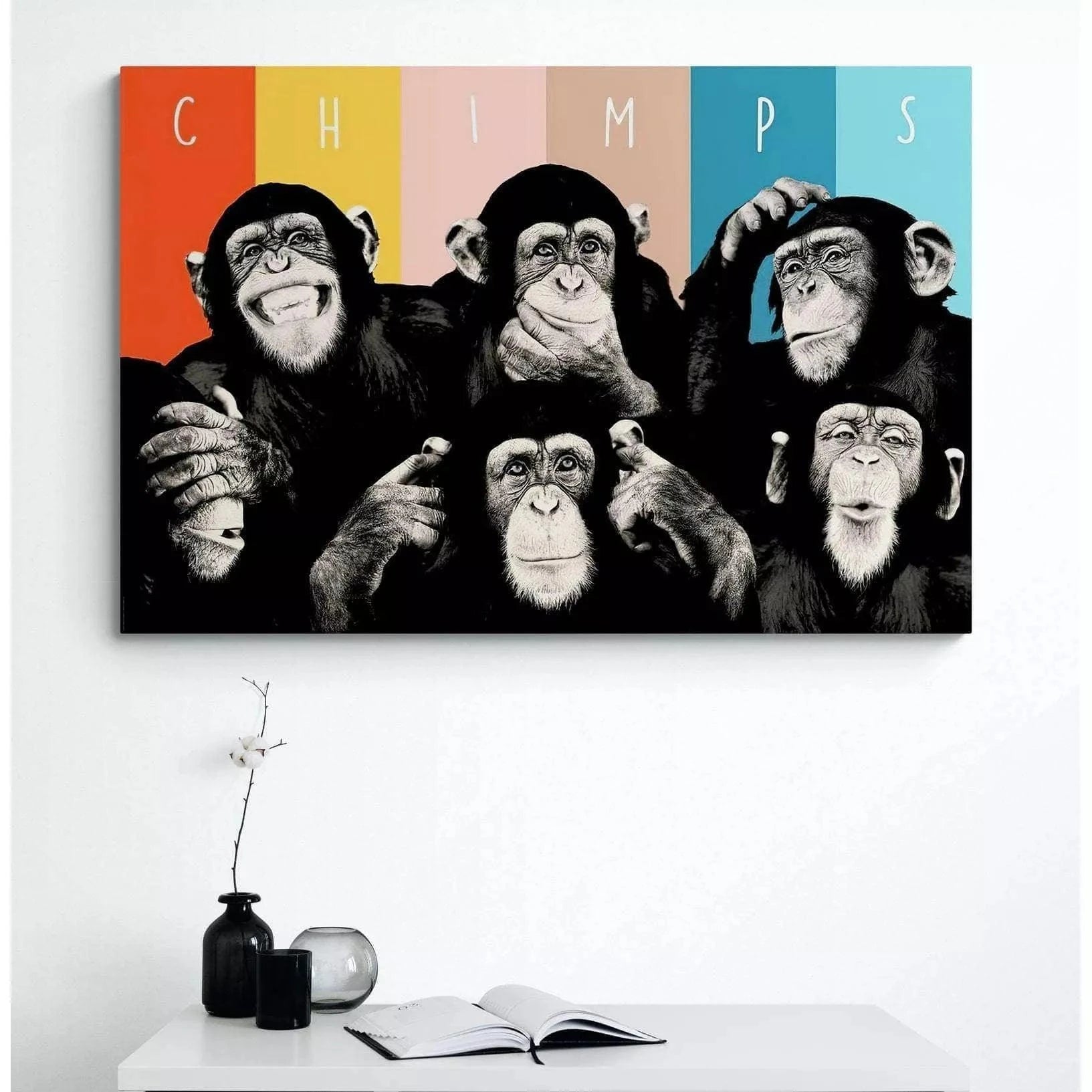 Tableau Singe Crazy Chimps - Montableaudeco