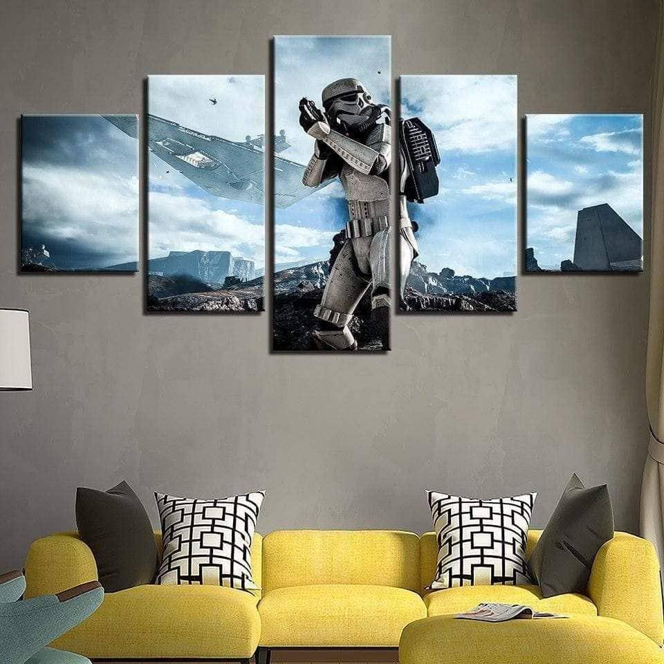 Tableau Star Wars L'attaque du Stormtrooper - Montableaudeco