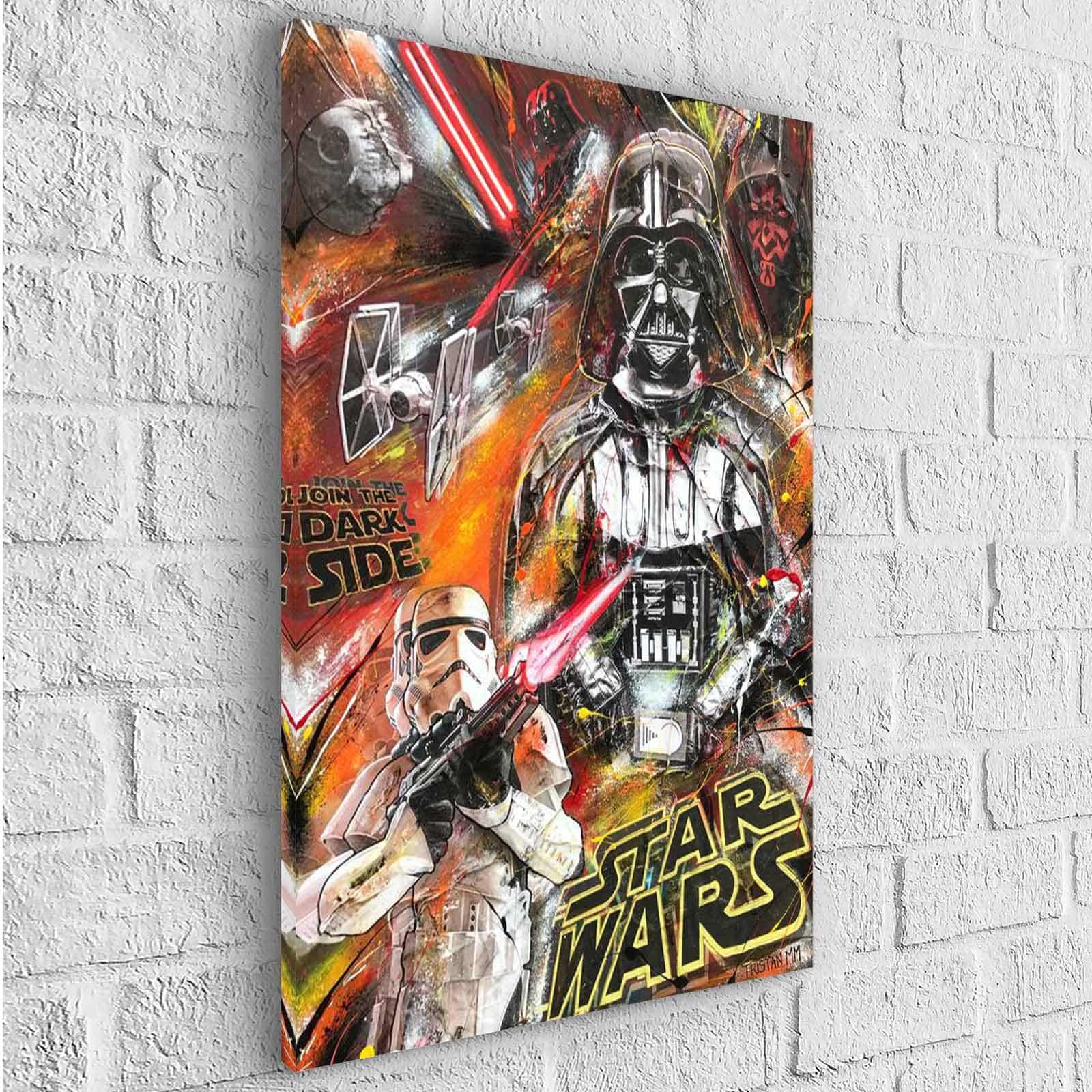 Tableau Star Wars Retro Dark Side - Montableaudeco