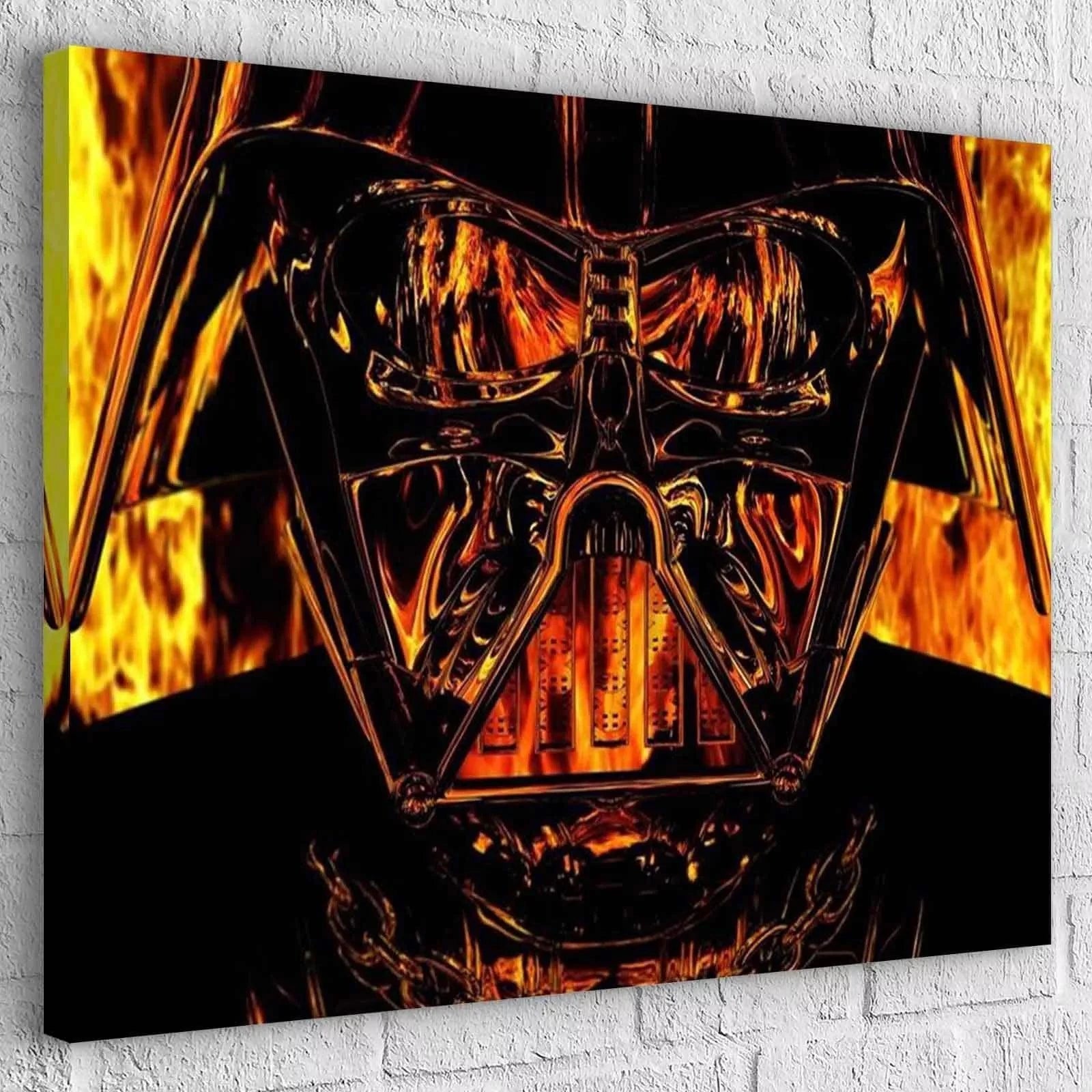 Tableau Star Wars Retro Dark Vador Fire - Montableaudeco