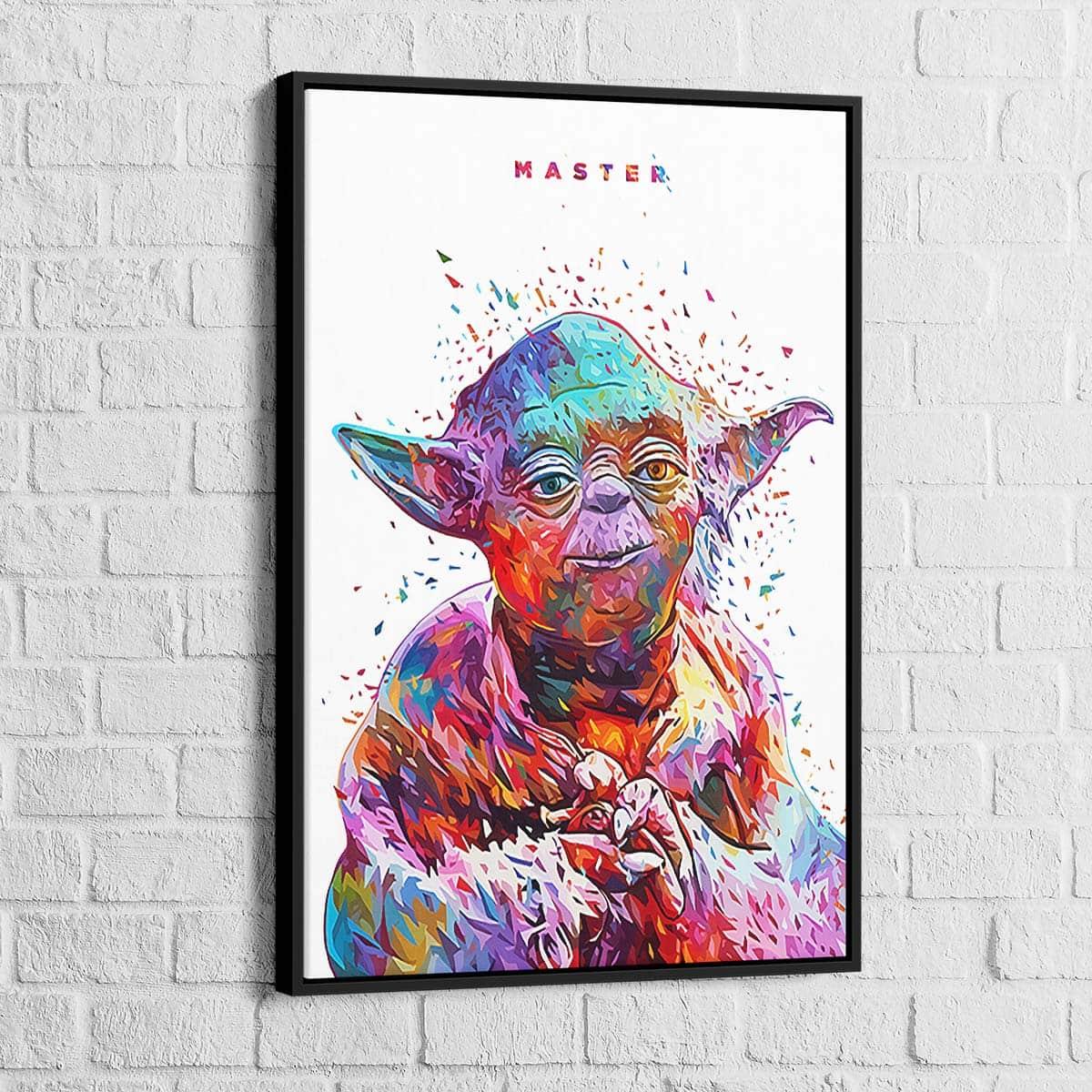 Tableau Star Wars Yoda Master Blanc - Montableaudeco