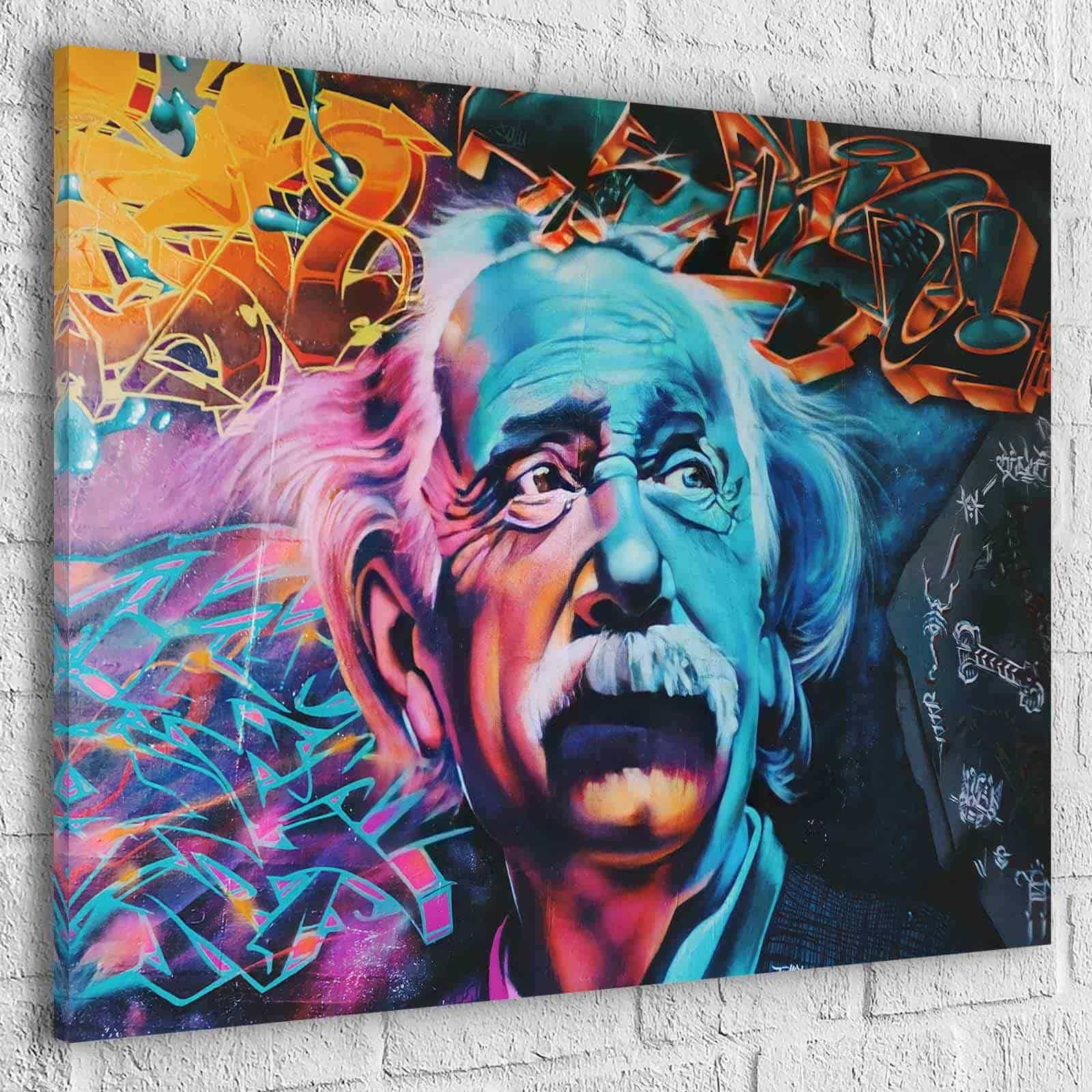 Tableau Street Art Albert Einstein La Pensée - Montableaudeco