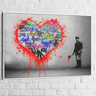 Tableau Street Art Banksy My Heart - Montableaudeco