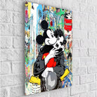 Tableau Street Art Charlie Chaplin et Mickey Mouse - Montableaudeco