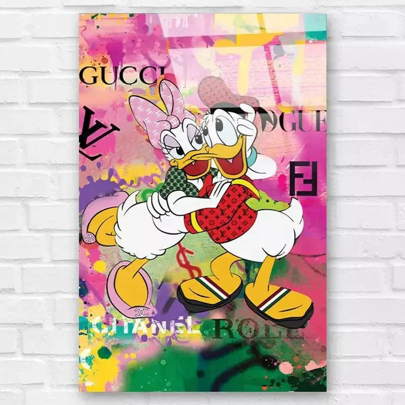 Tableau Street Art Donald et Daisy - Montableaudeco