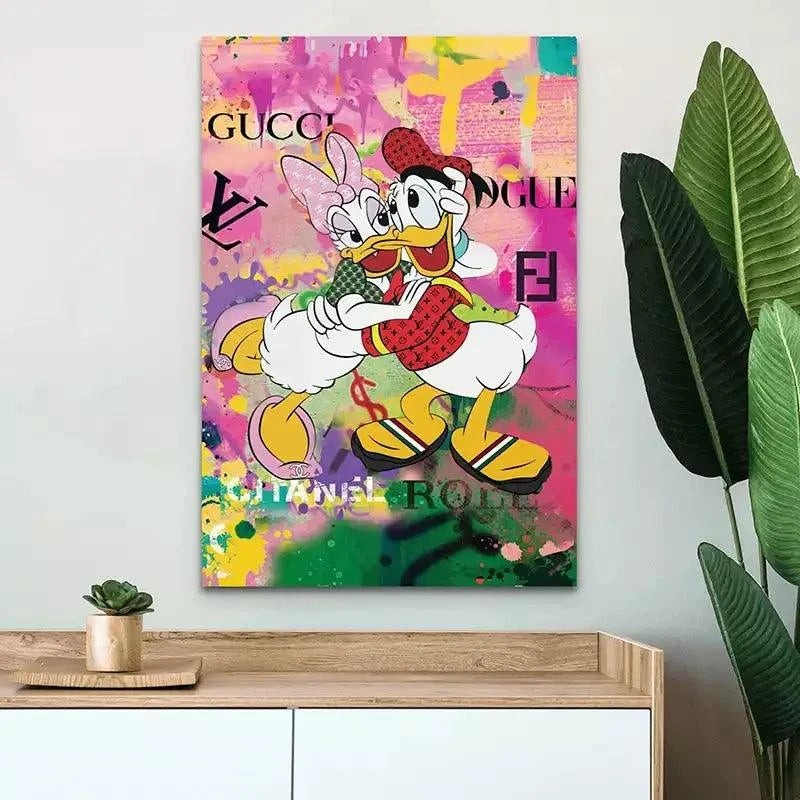 Tableau Street Art Donald et Daisy - Montableaudeco